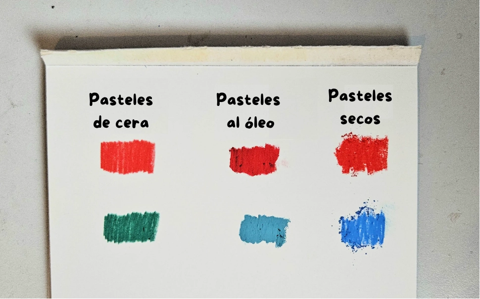 las diferencias entre los pasteles al óleo, los pasteles a la cera y los pasteles secos