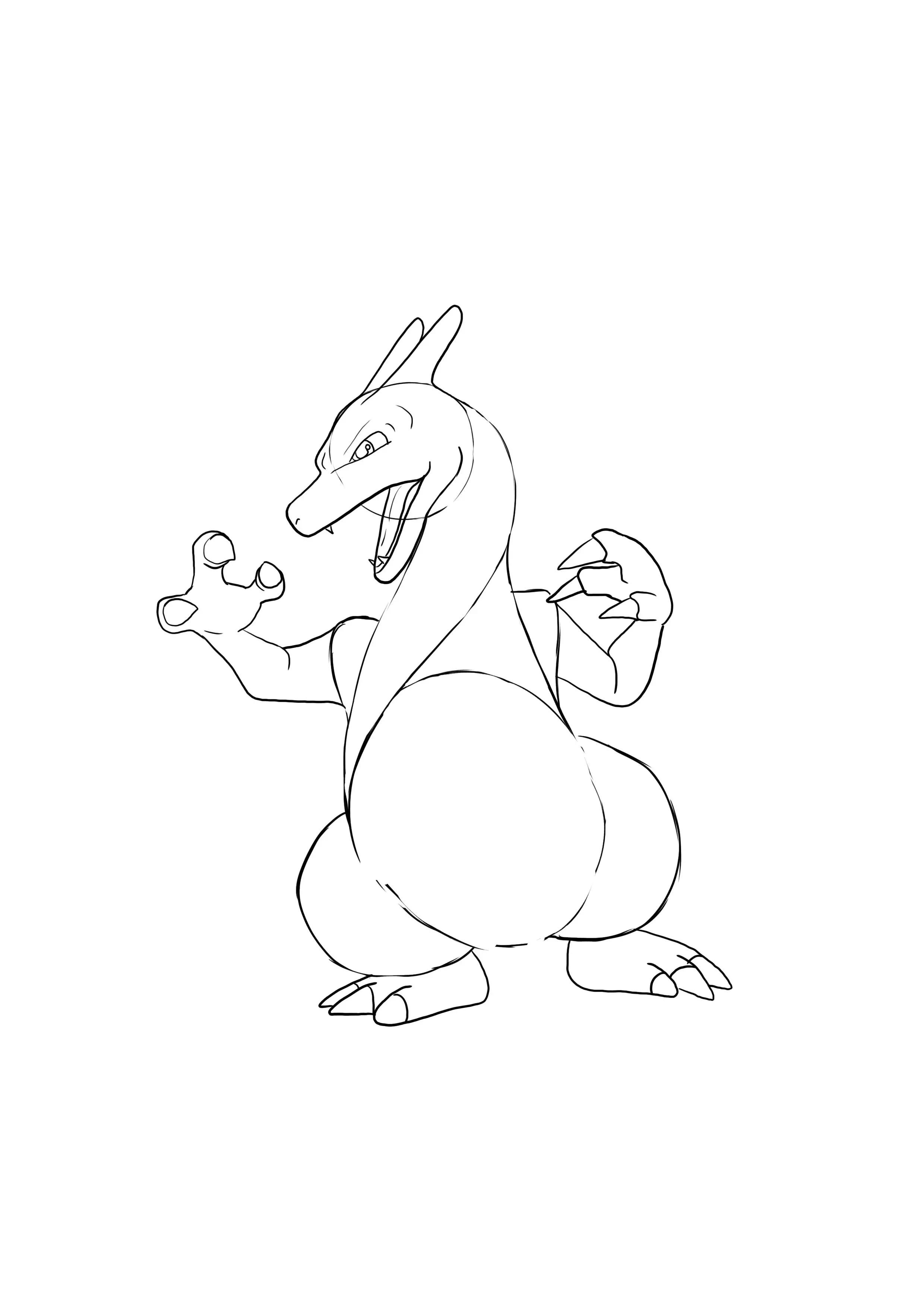 dessin du visage de dracaufeu