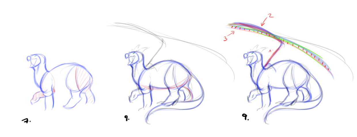 dessiner un dragon étape 2