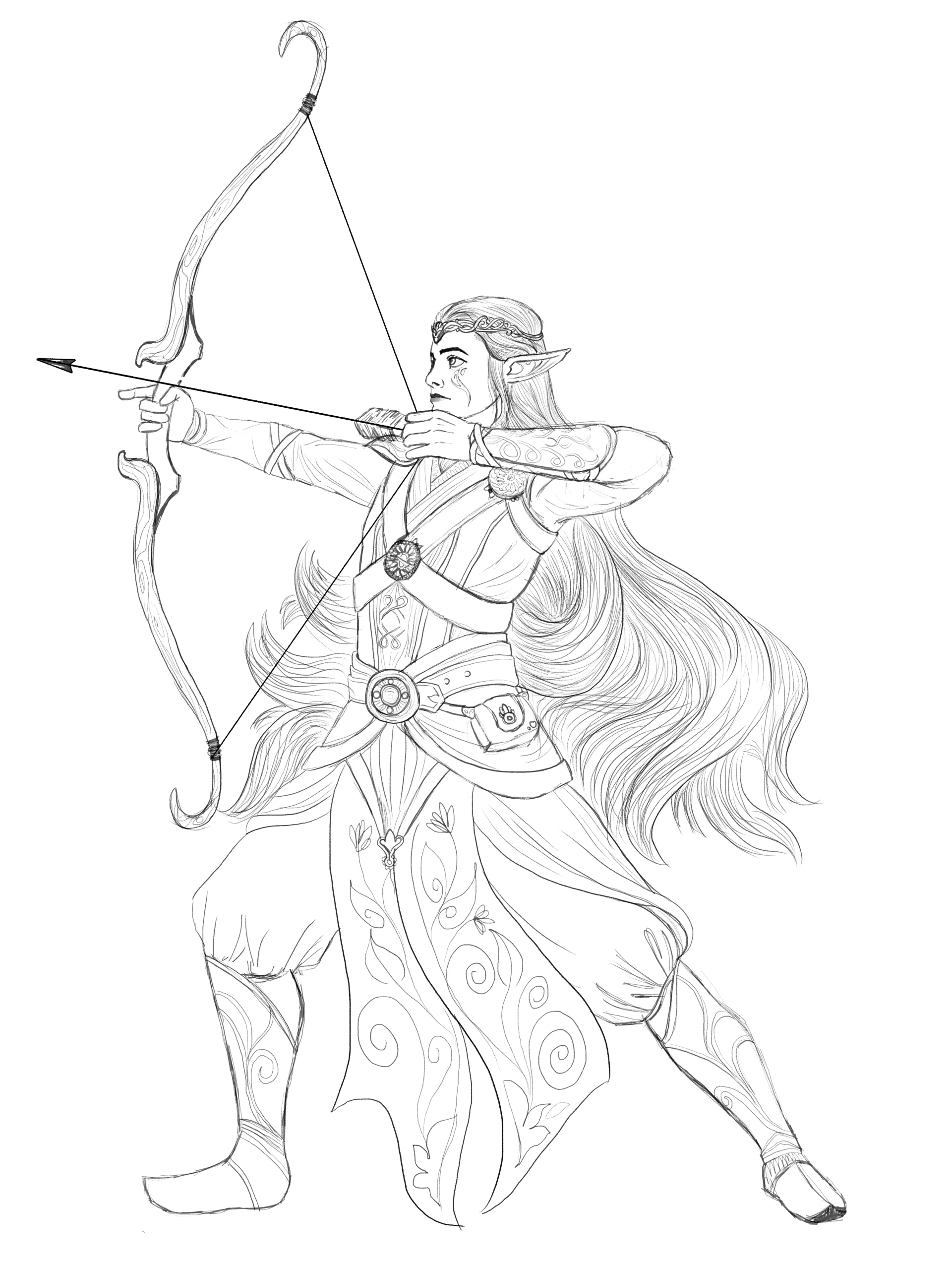 dessiner le design des vêtements d’un elfe