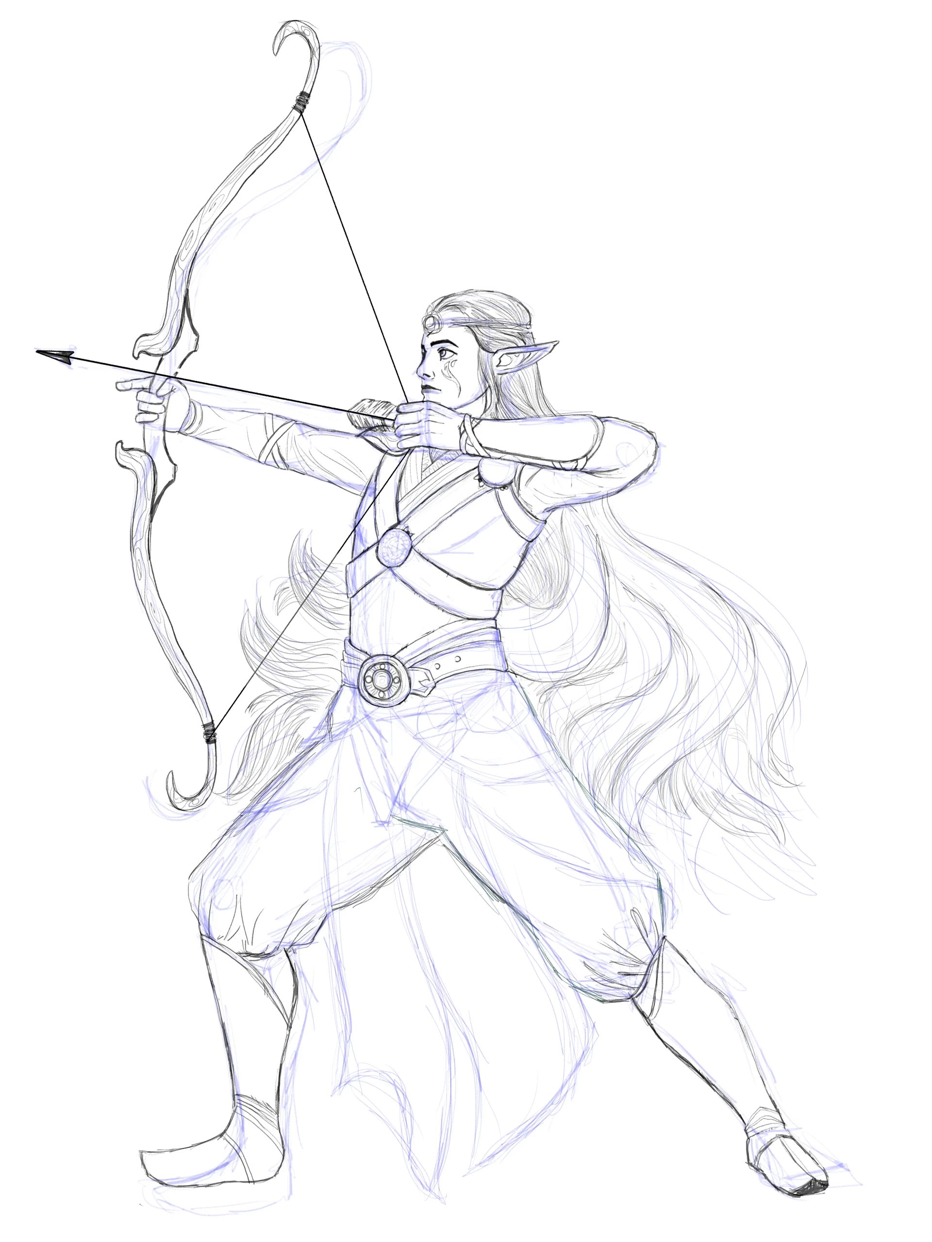 dessiner l’équipement d’un elfe