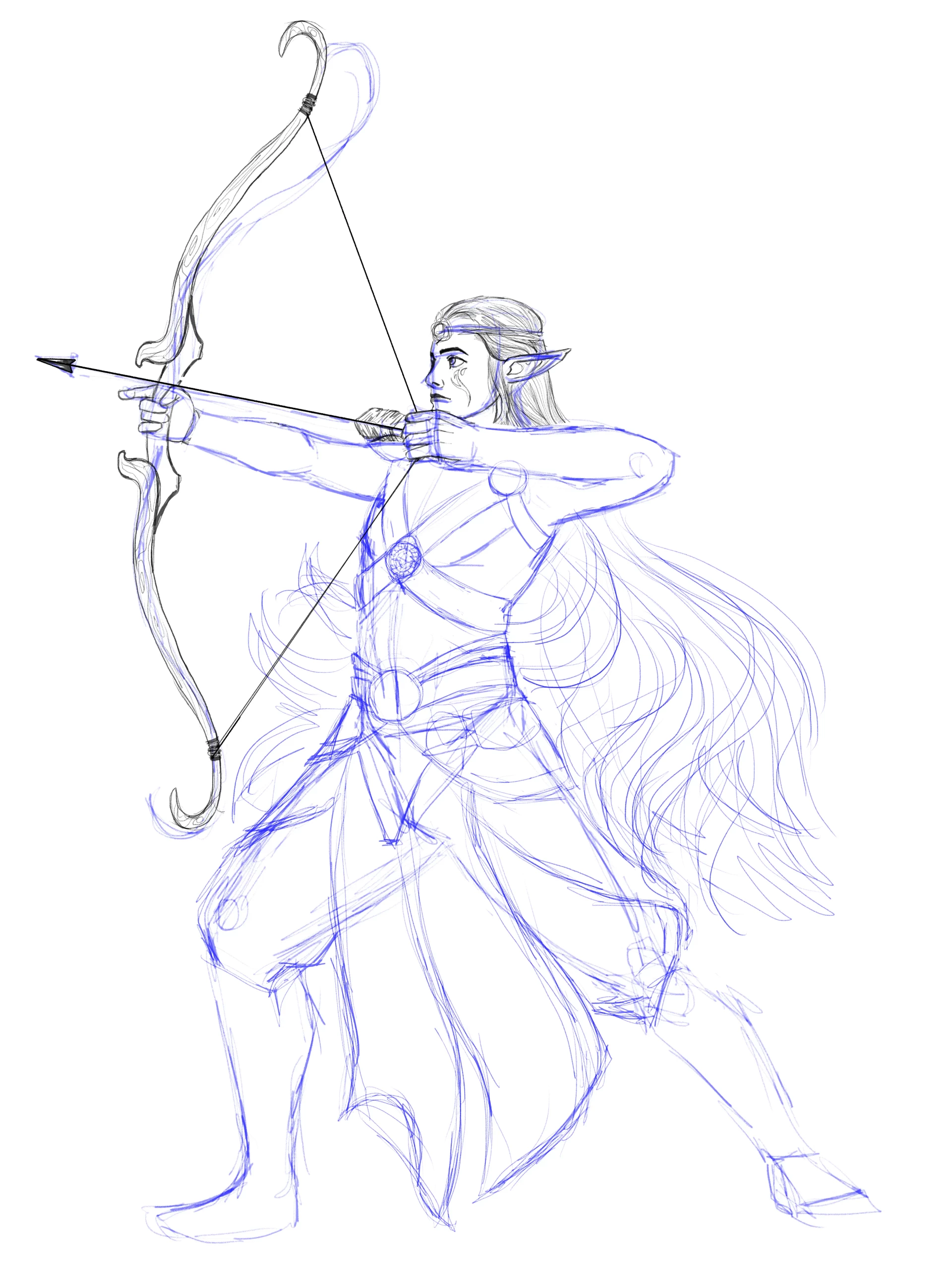 dessiner les vêtements d’un elfe