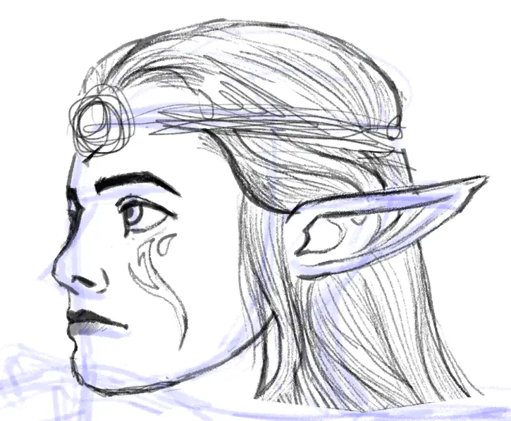 dessiner le visage d’un elfe