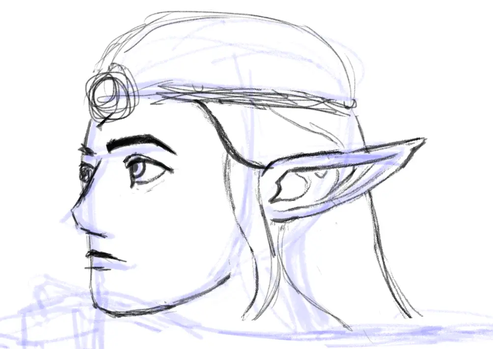 dessiner les yeux d'un elfe