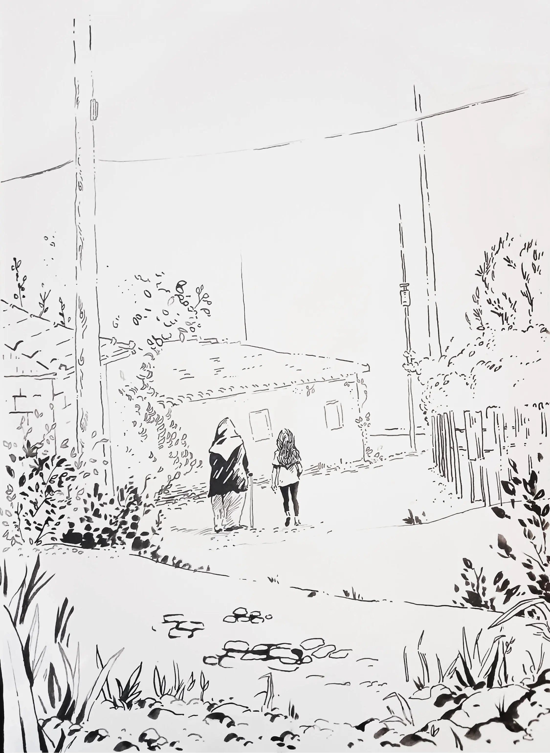 dessiner des buissons à l’encre de chine