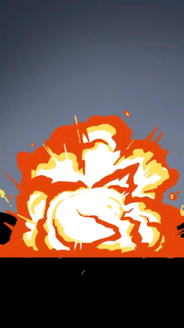 dessiner le contraste d'une explosion