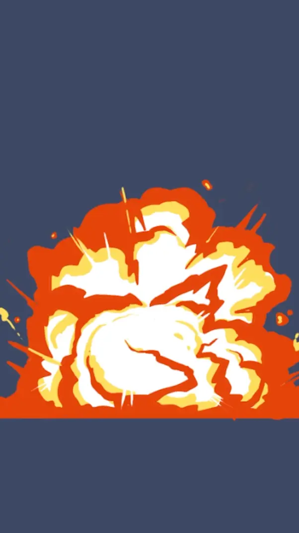 dessiner l'impact d'une explosion