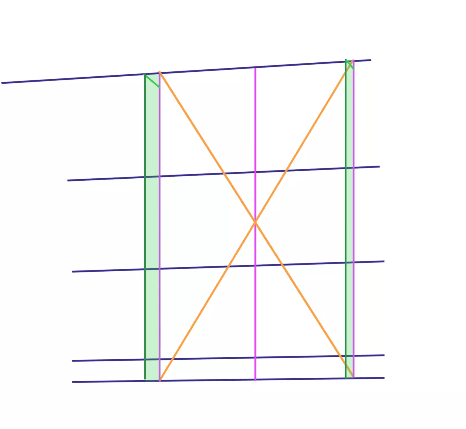 dessin de l’ouverture centrale de la fenêtre