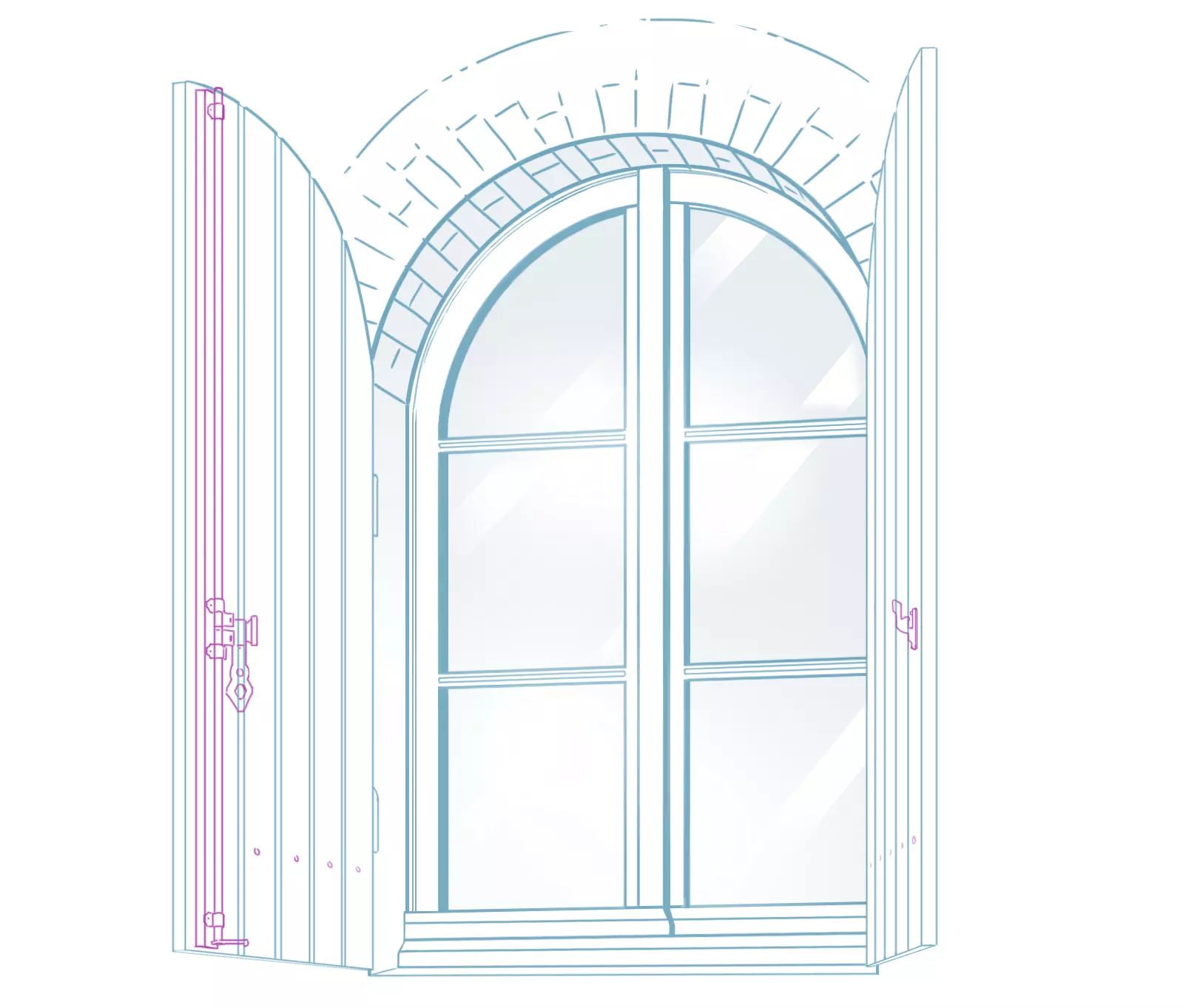 dessin des reflets d’une fenêtre