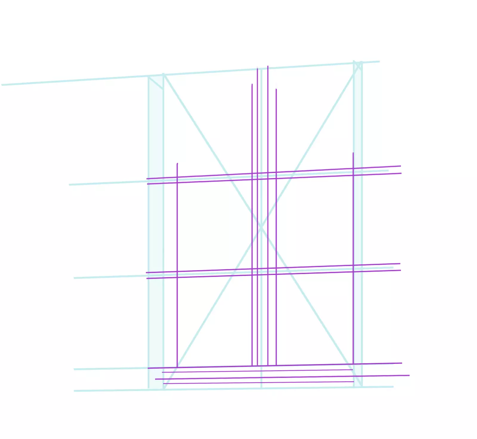 dessin des vitres de la fenêtre