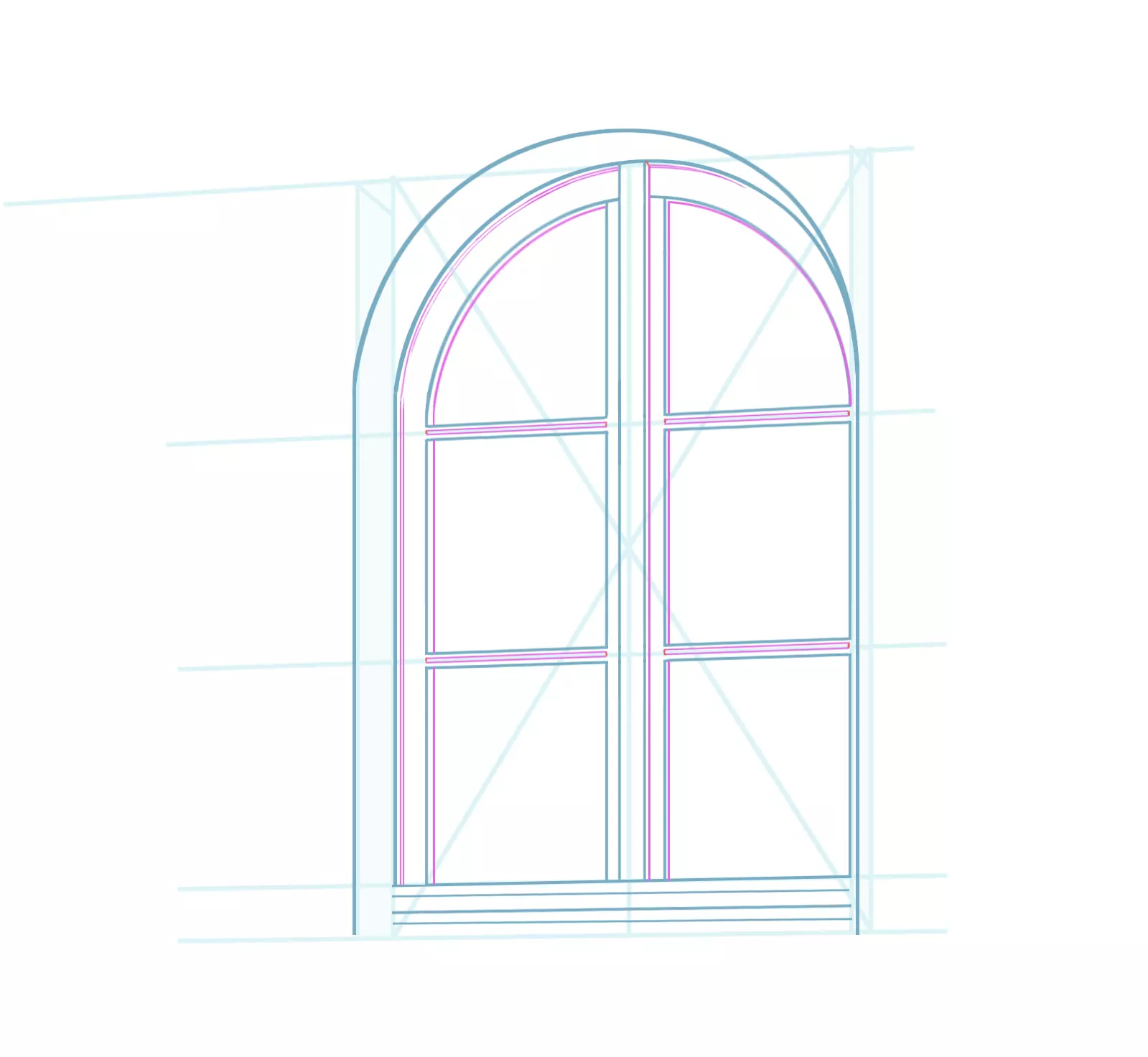 suite du dessin d’une fenêtre