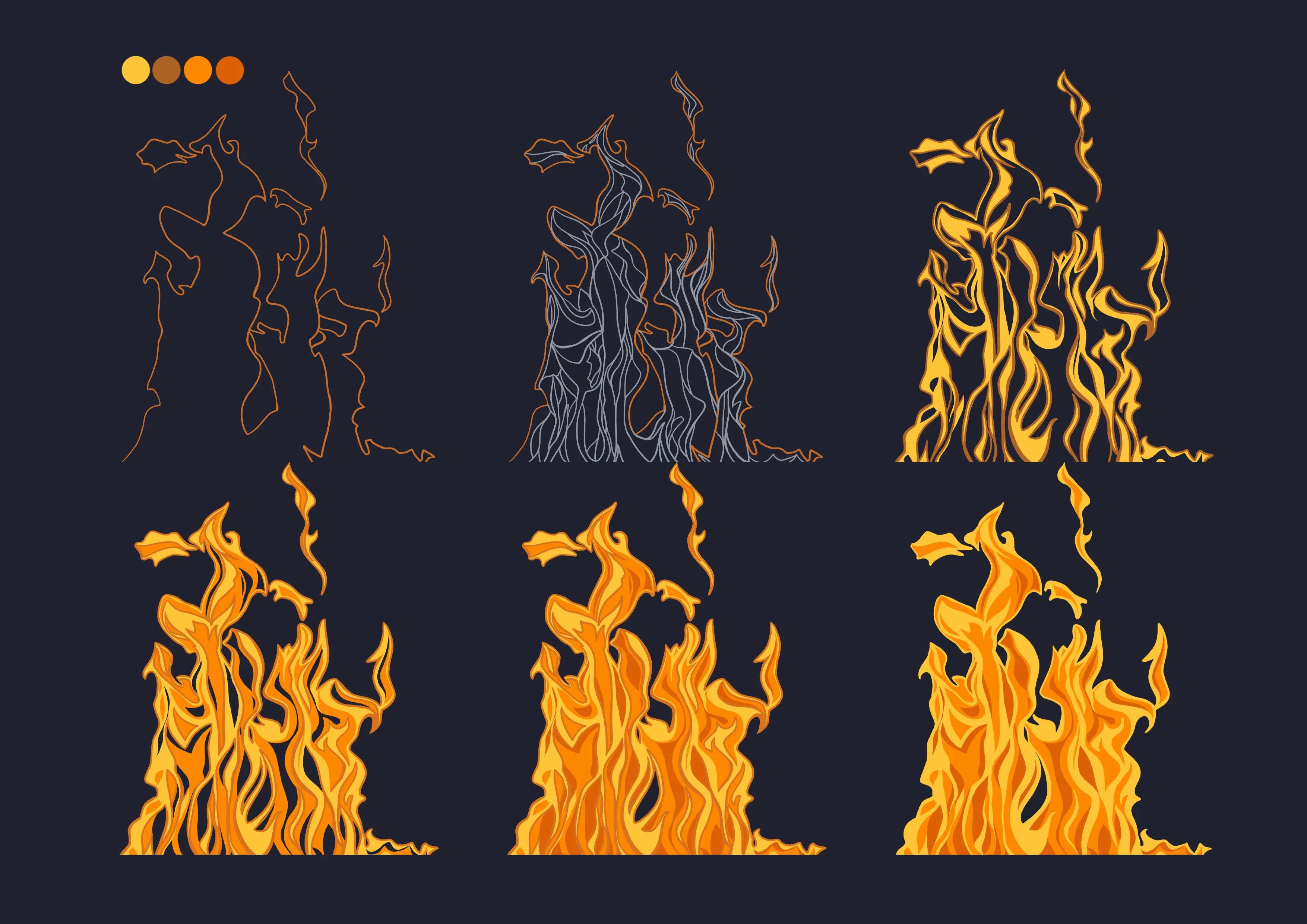 dessiner du feu au format numérique