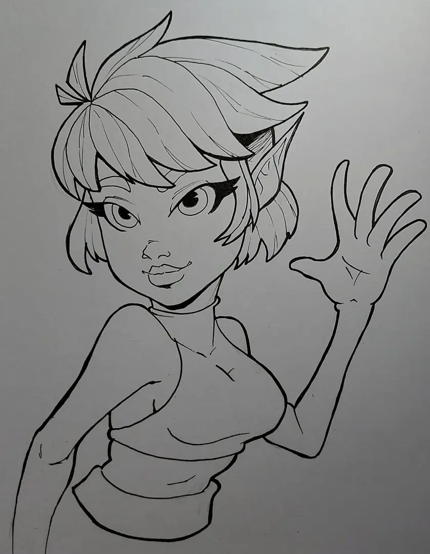 colorear un dibujo con rotuladores de alcohol