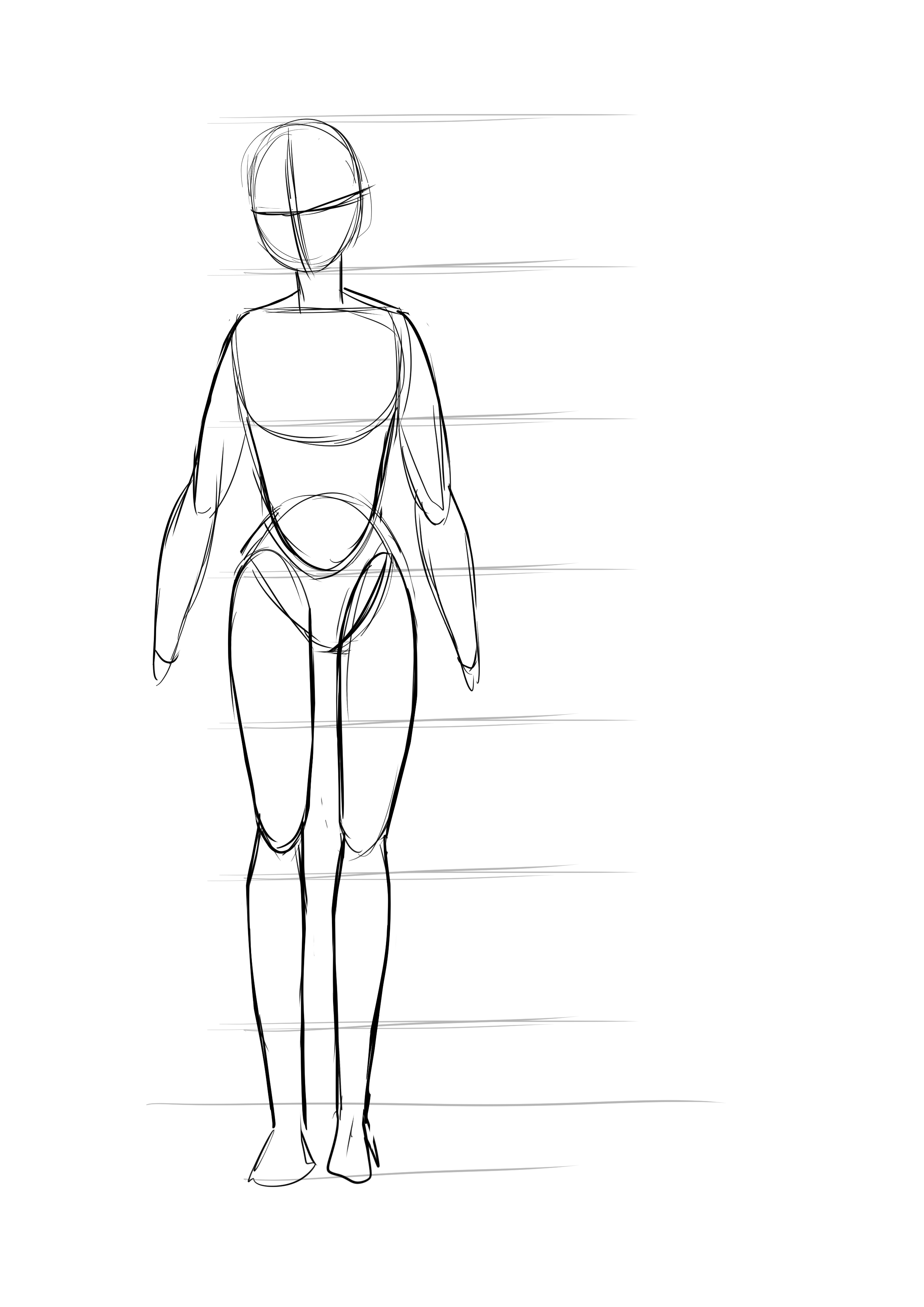 Drawing of the forearms of a manga character