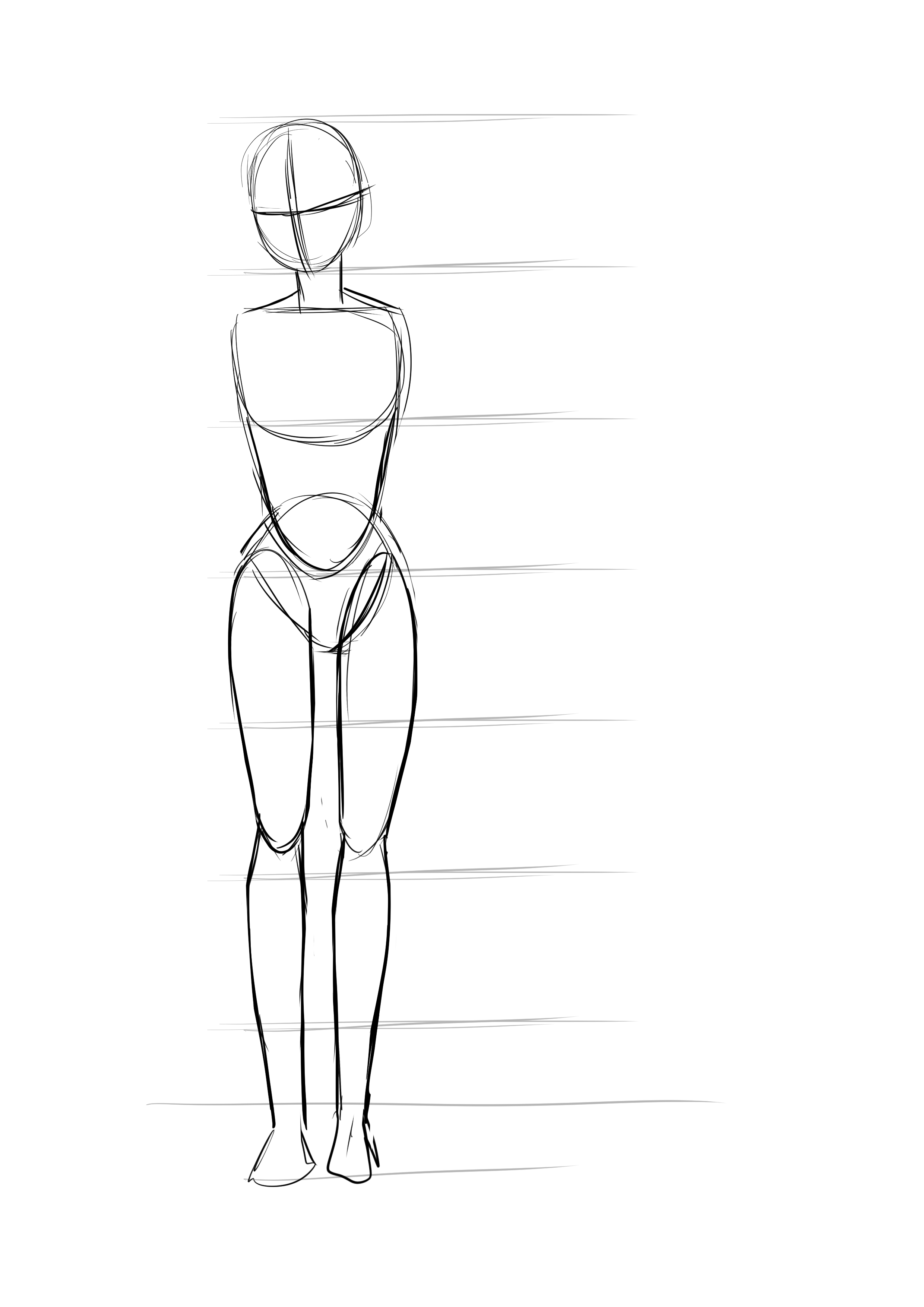 drawing of the lower leg and feet of a manga girl