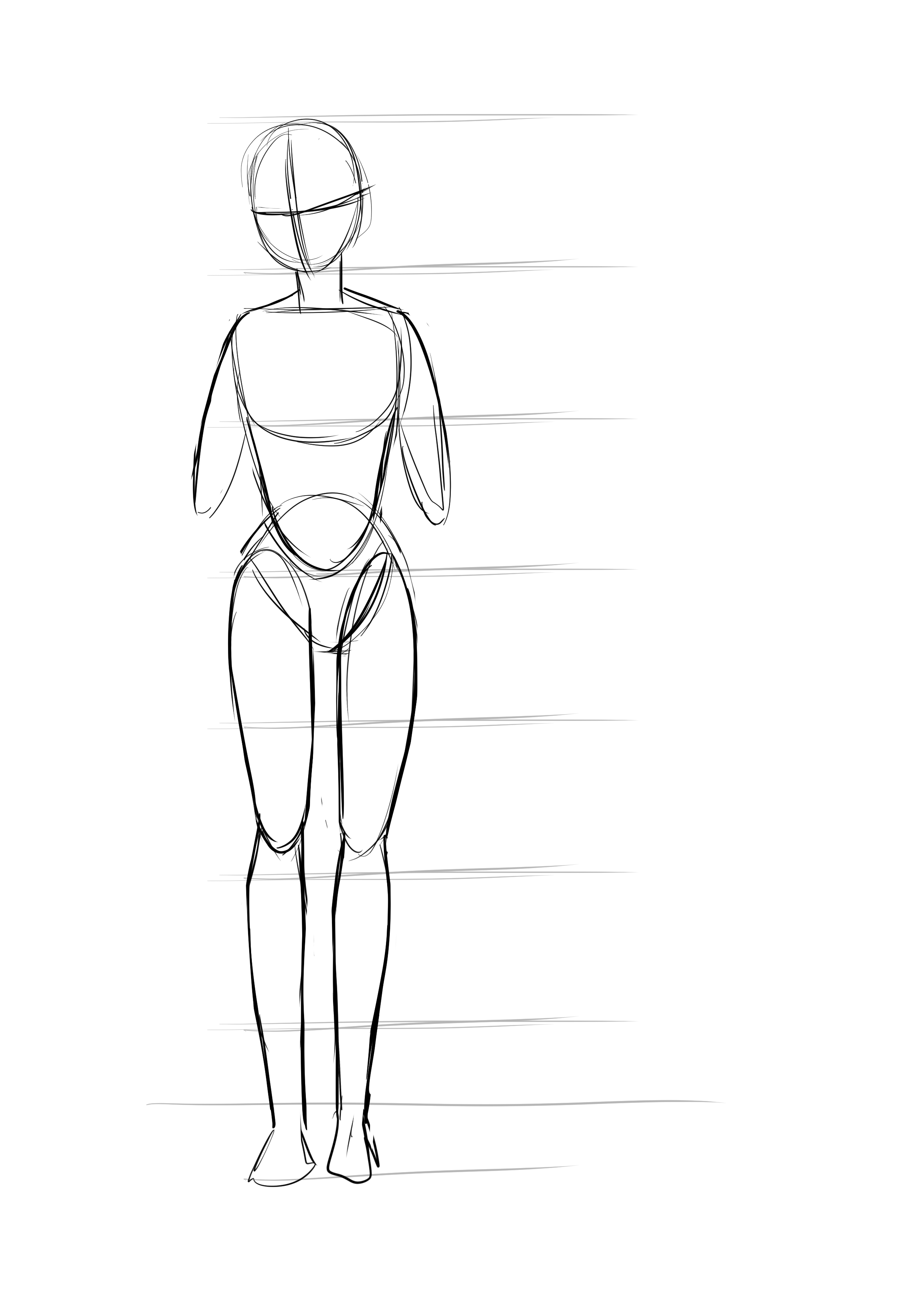 drawing of the arms of a manga girl