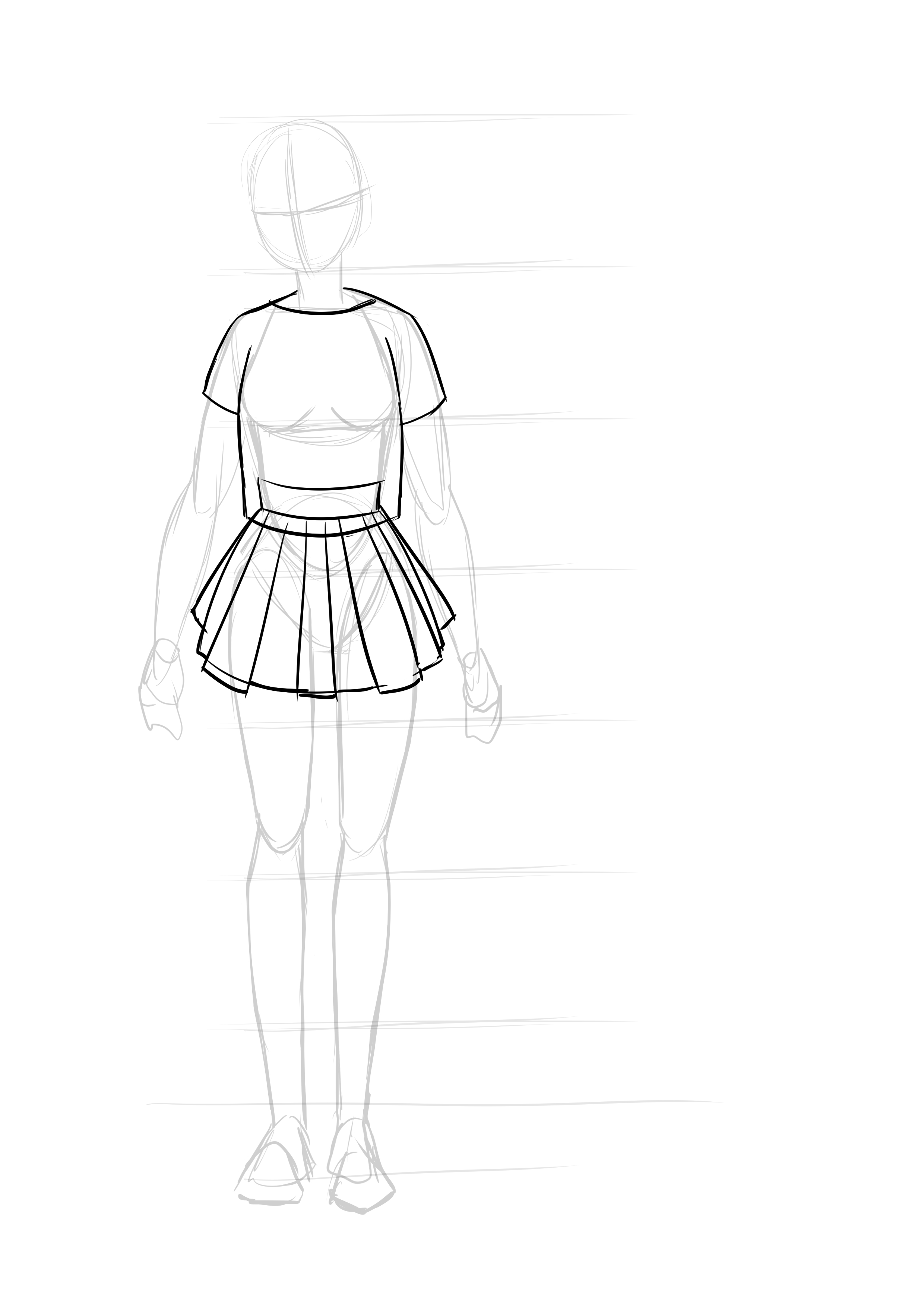 drawing of a manga girl's sailor top