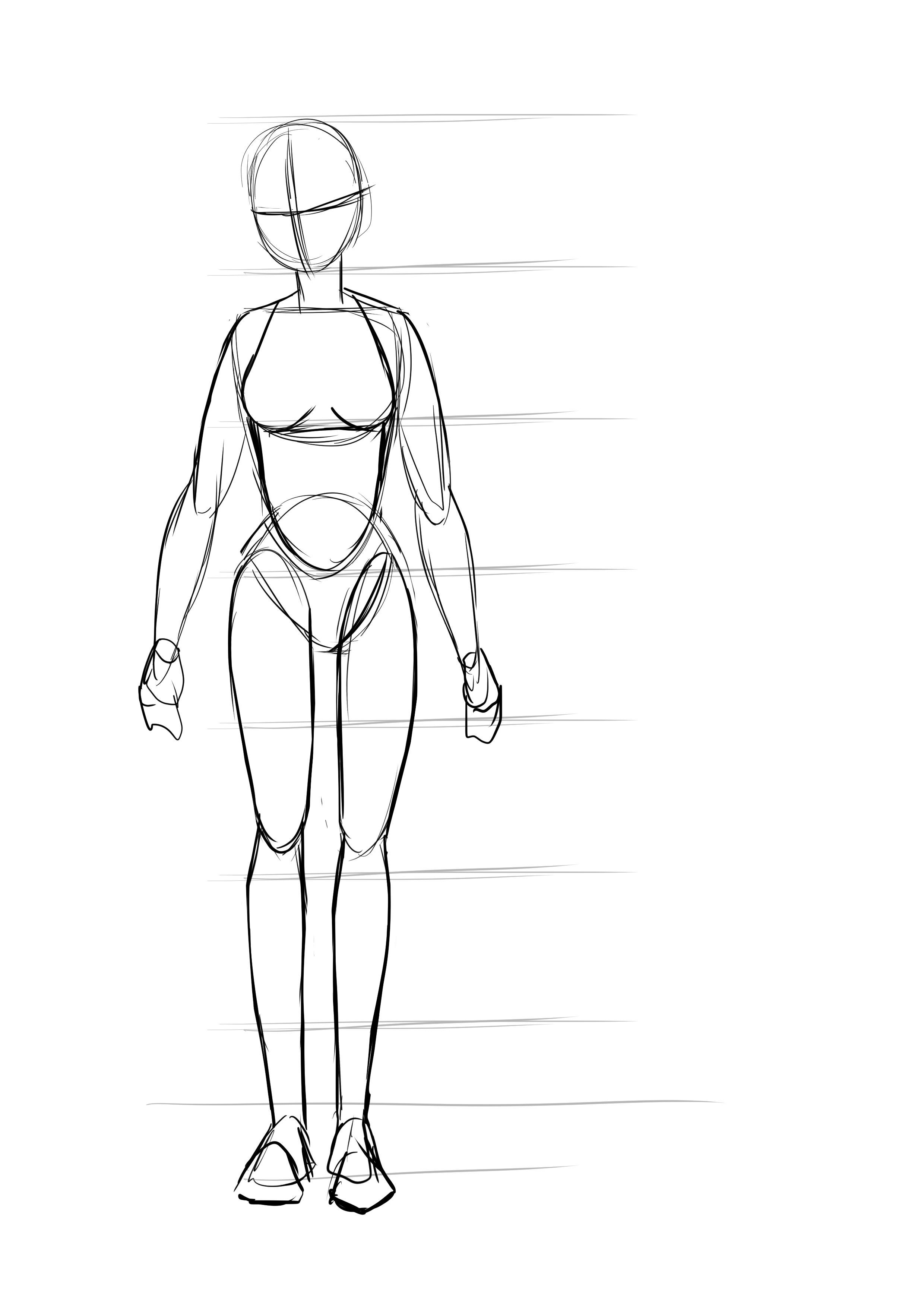 drawing of a manga girl's chest