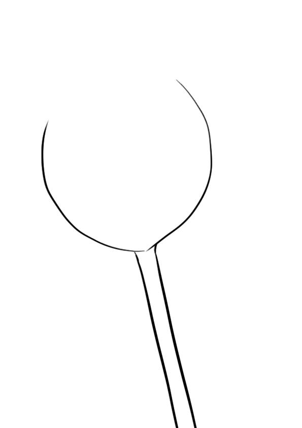 dessiner une fleur : la tulipe étape 2