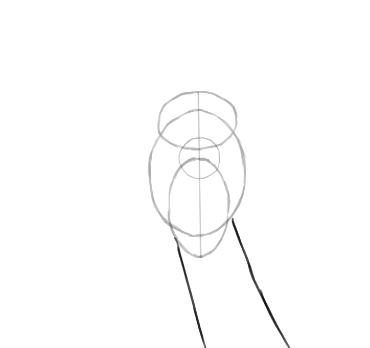 Dessiner la tête de la girafe