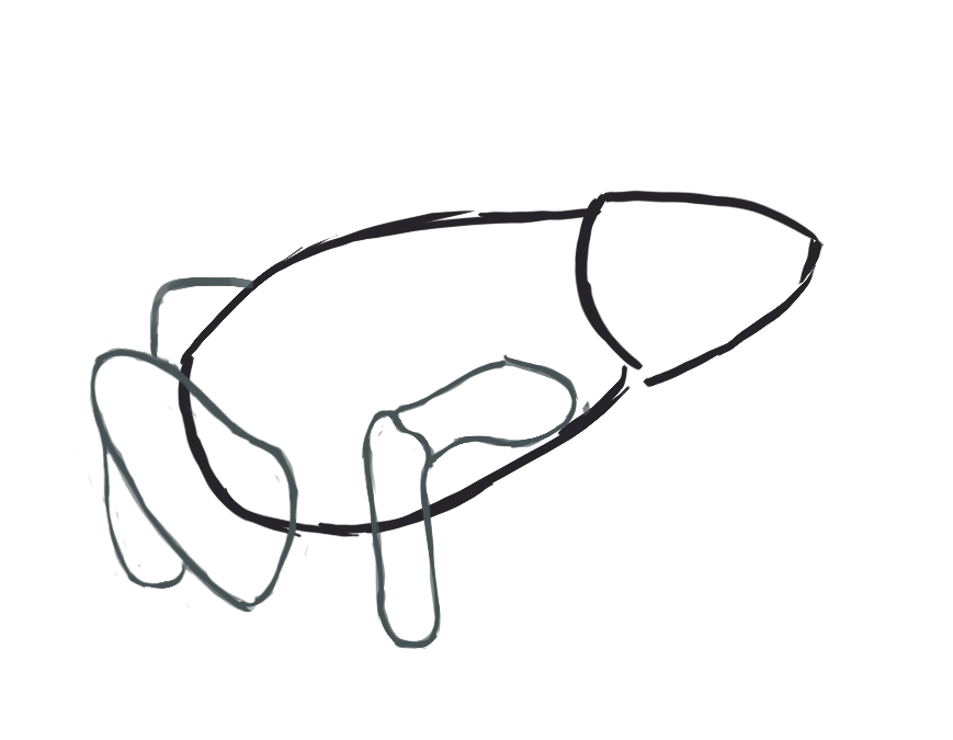 dessin des pattes de la grenouille
