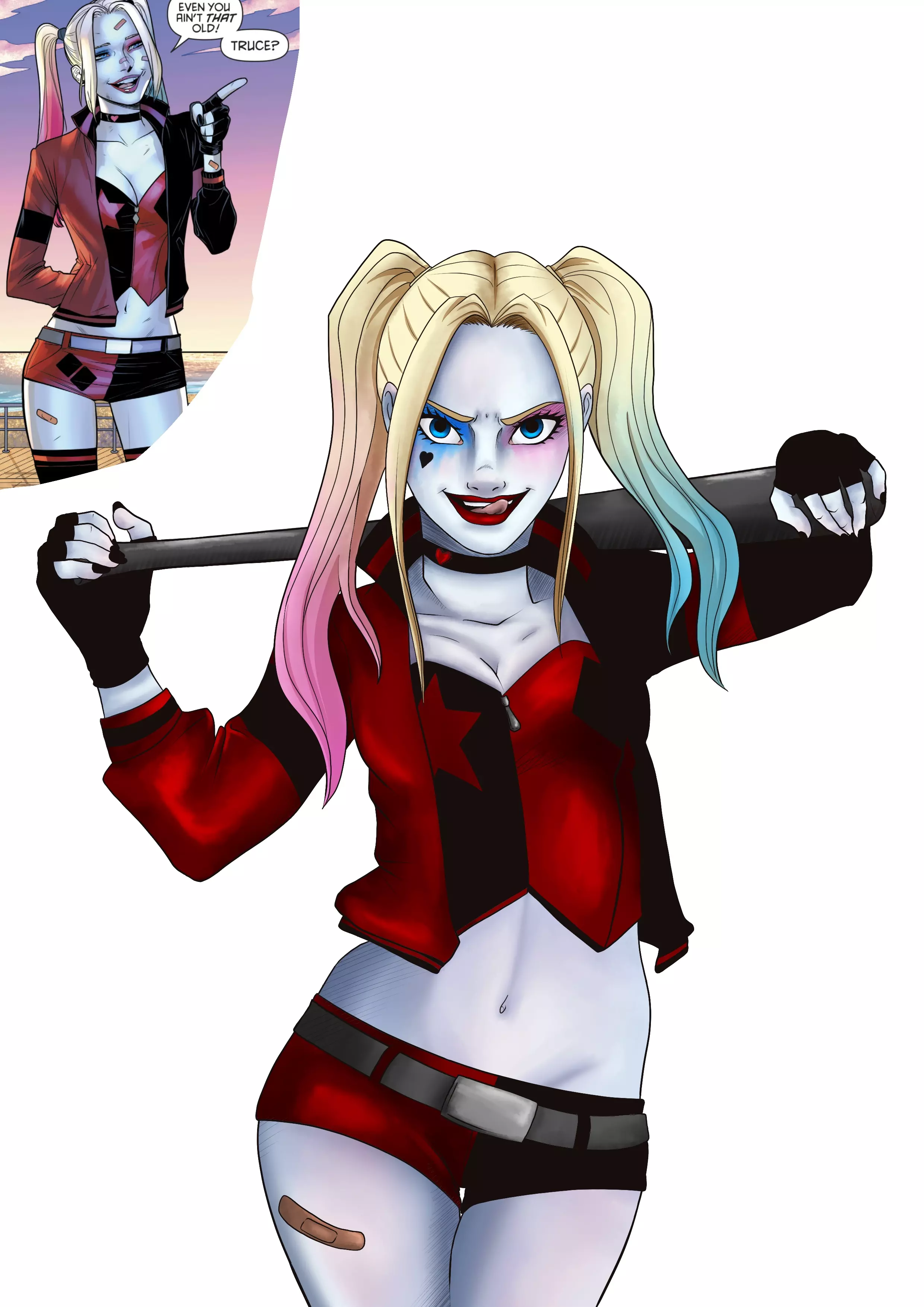 dessin des accessoires d’harley quinn