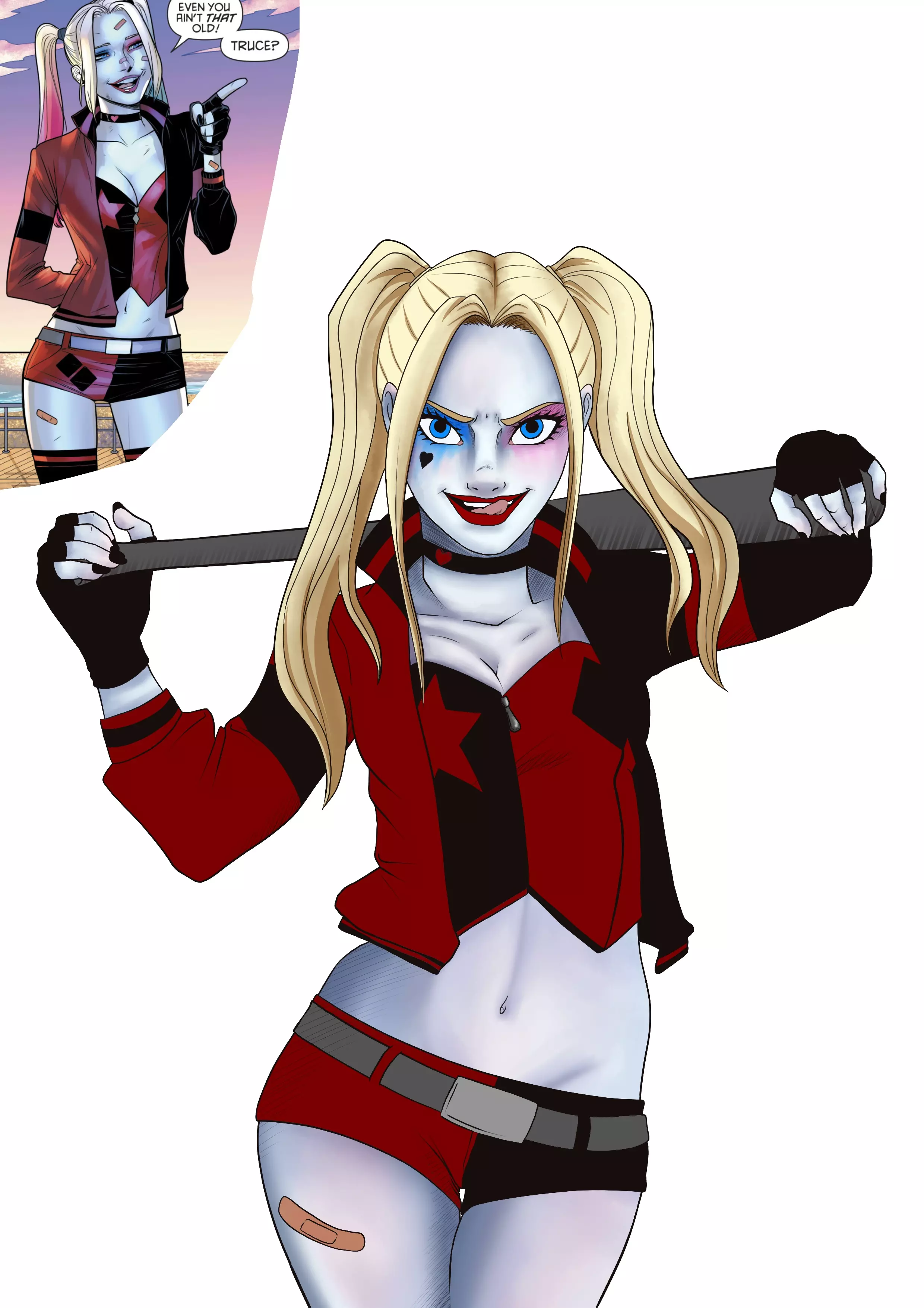 dessin des ombres d’harley quinn