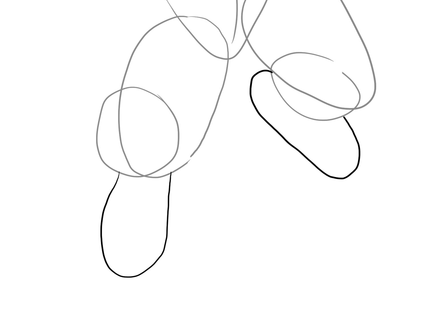 dessiner la base des pieds de Hulk