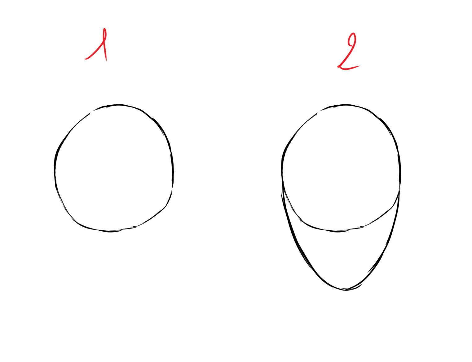 dessiner la base de la tête de Hulk