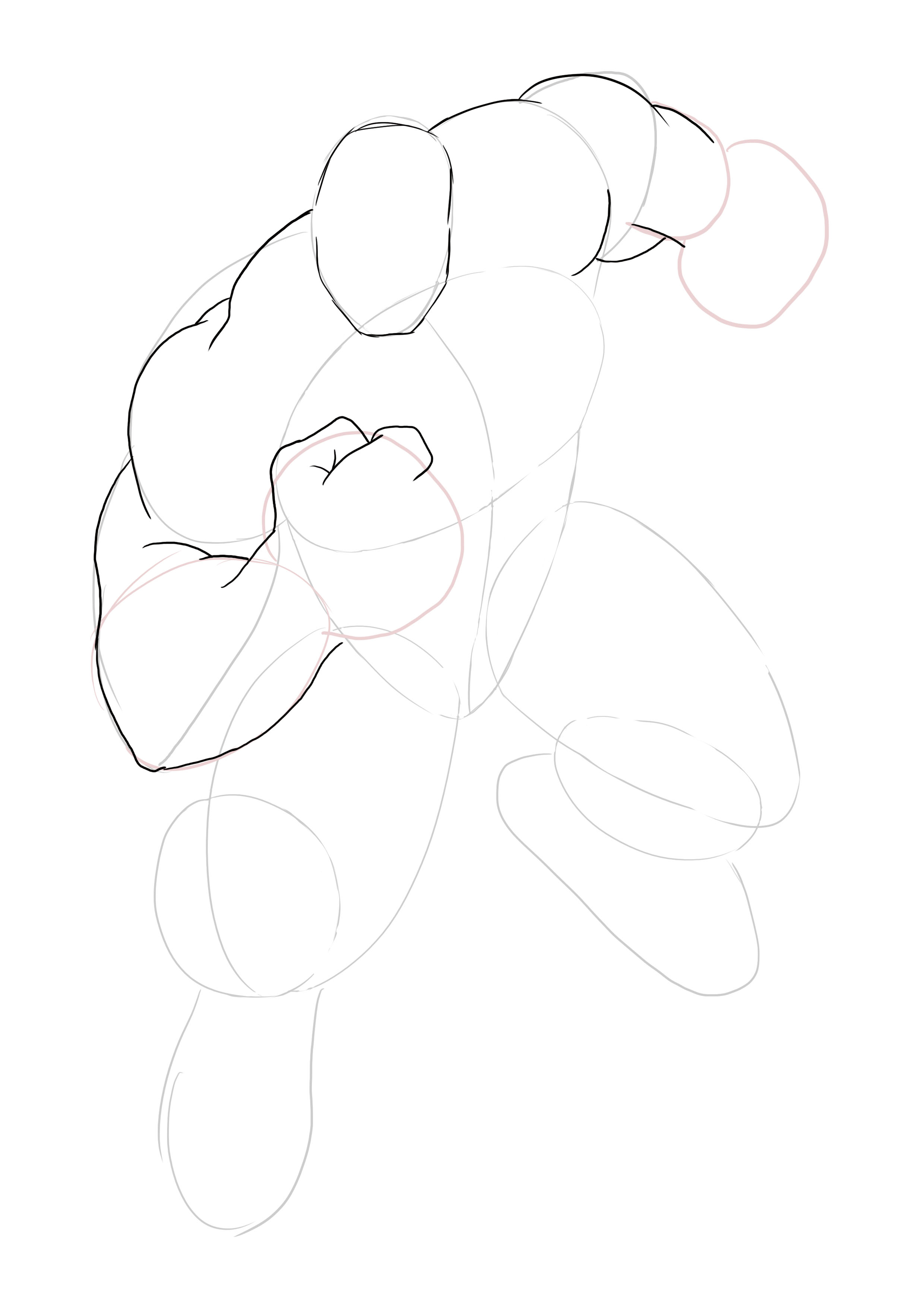 dessiner Hulk au propre étape 2