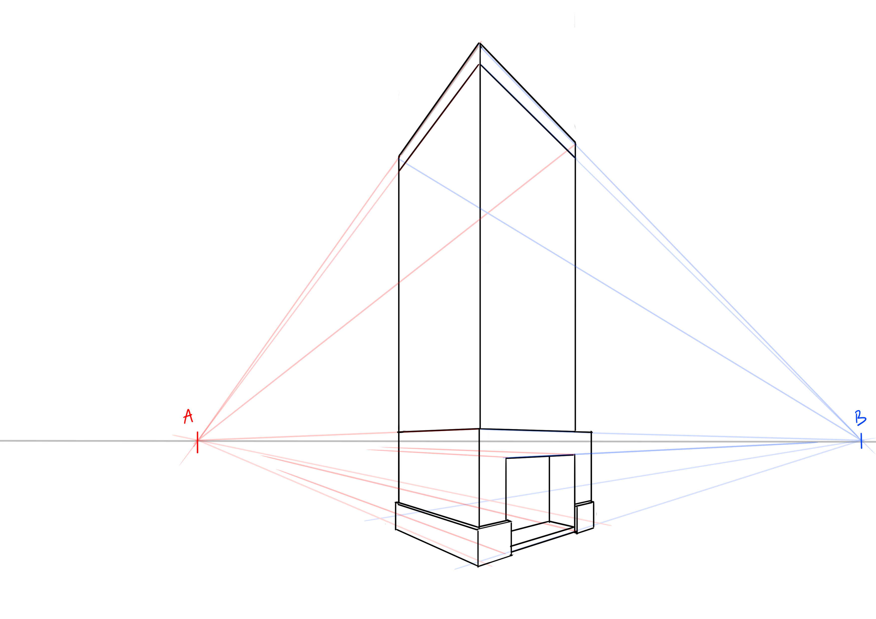 dessiner l’entrée de l’immeuble 2