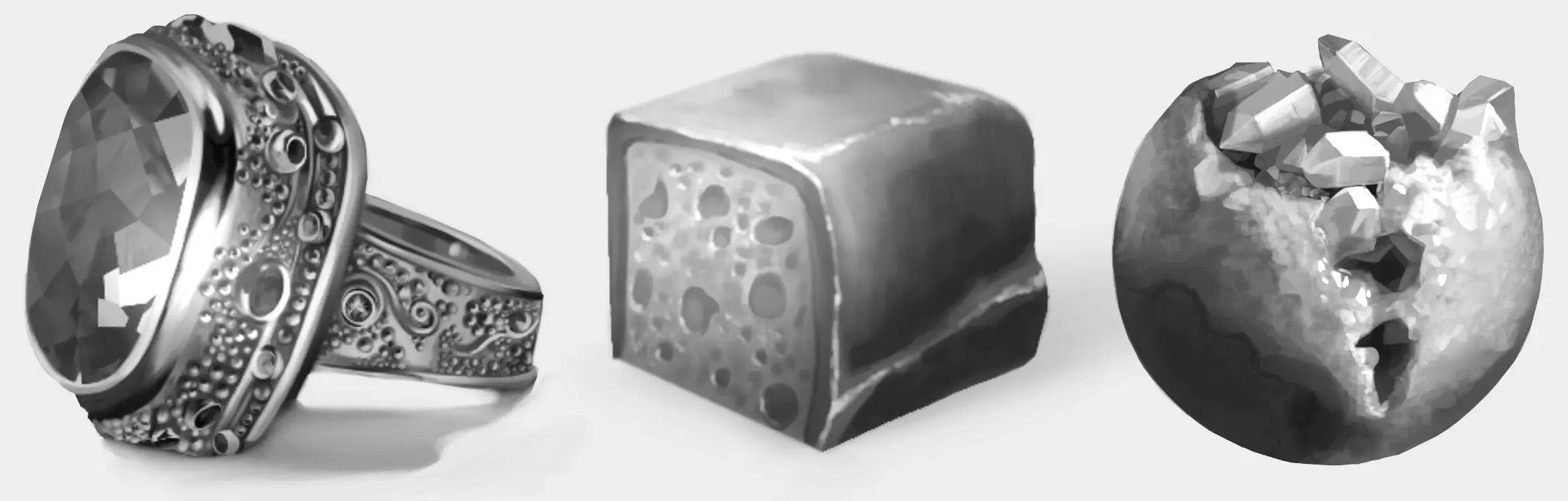 dessiner des objets en utilisant la lumière pour créer des textures