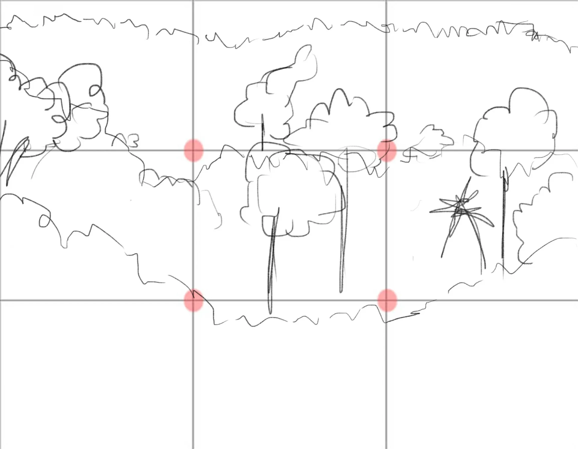 dessiner l’arrière plan de la jungle