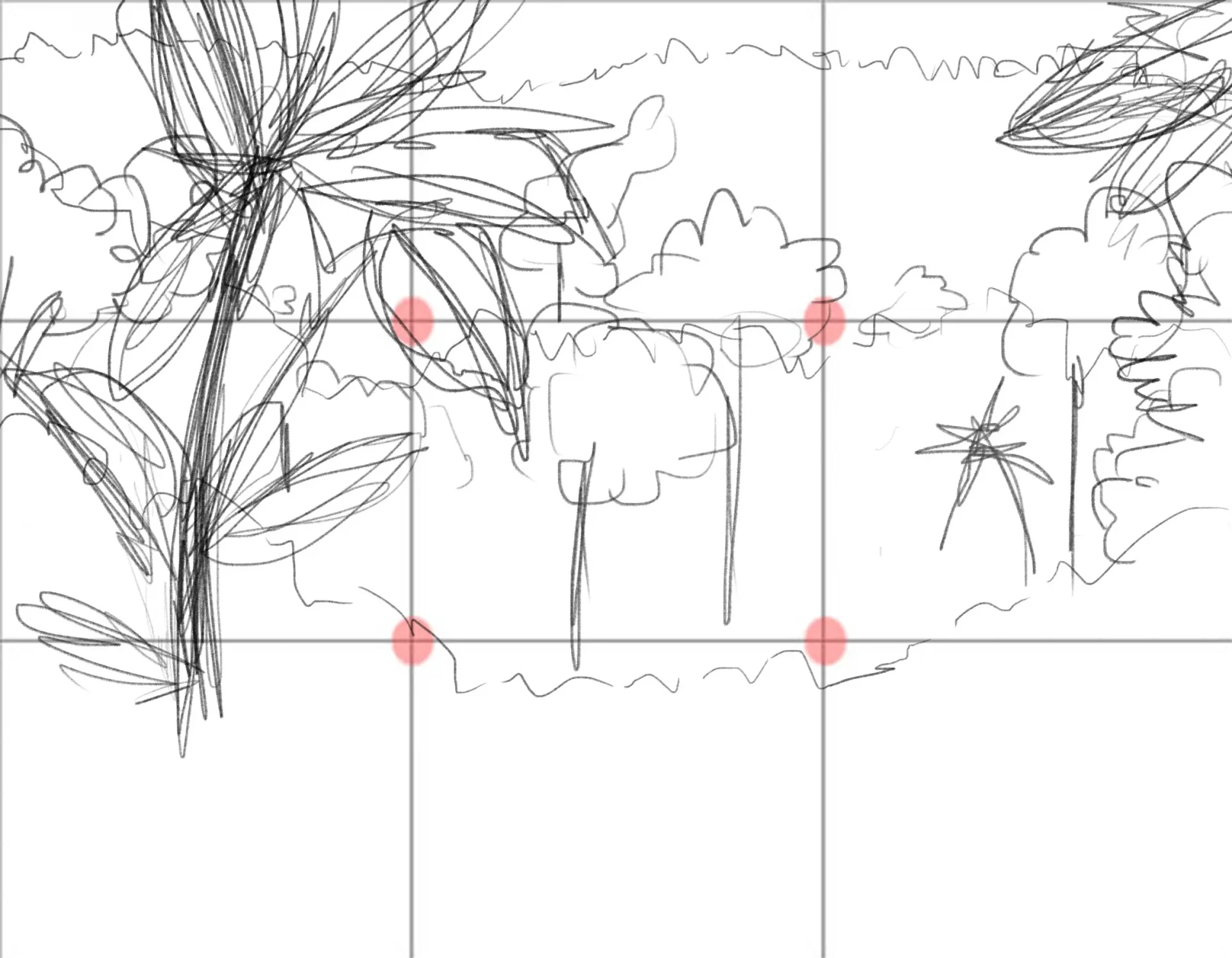 dessiner le plan principal de la jungle