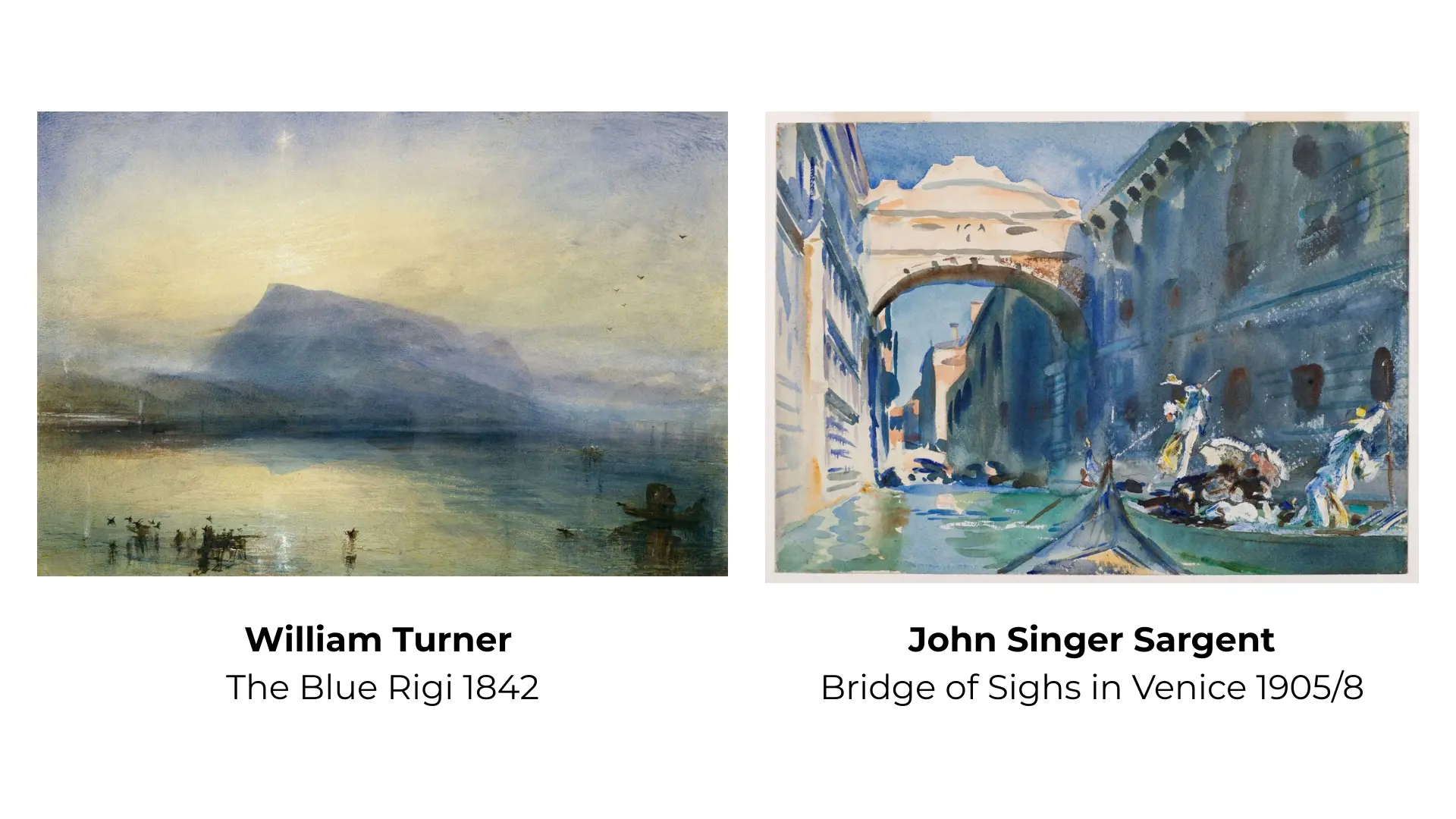 pinturas en acuarela utilizando la técnica del lavado