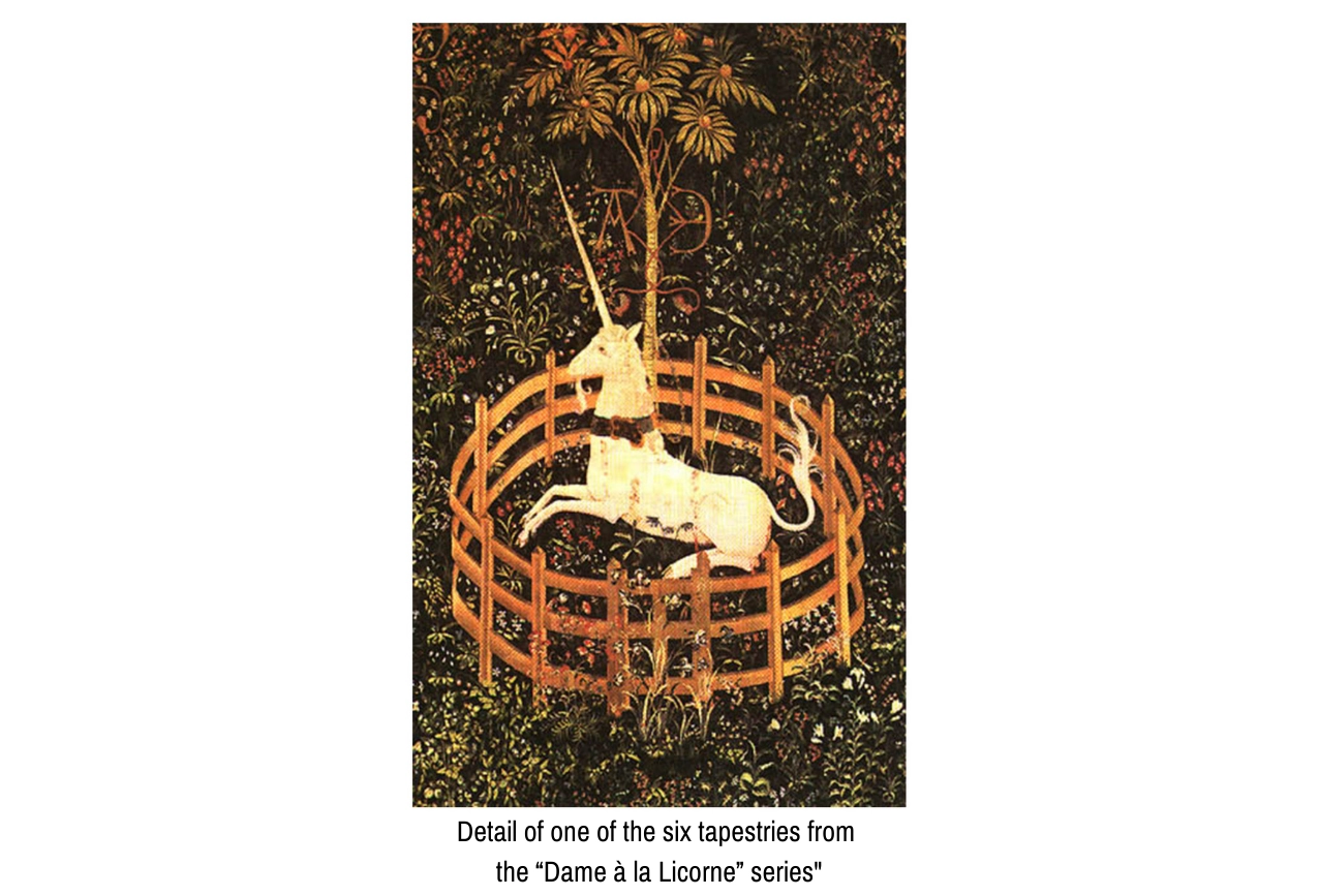 tapestry of a unicorn