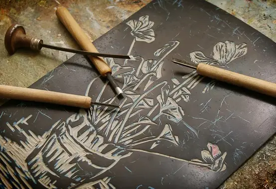 exemple d’un dessin réalisé en linogravure