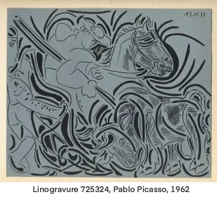 exemple d’une oeuvre en linogravure de pablo picasso