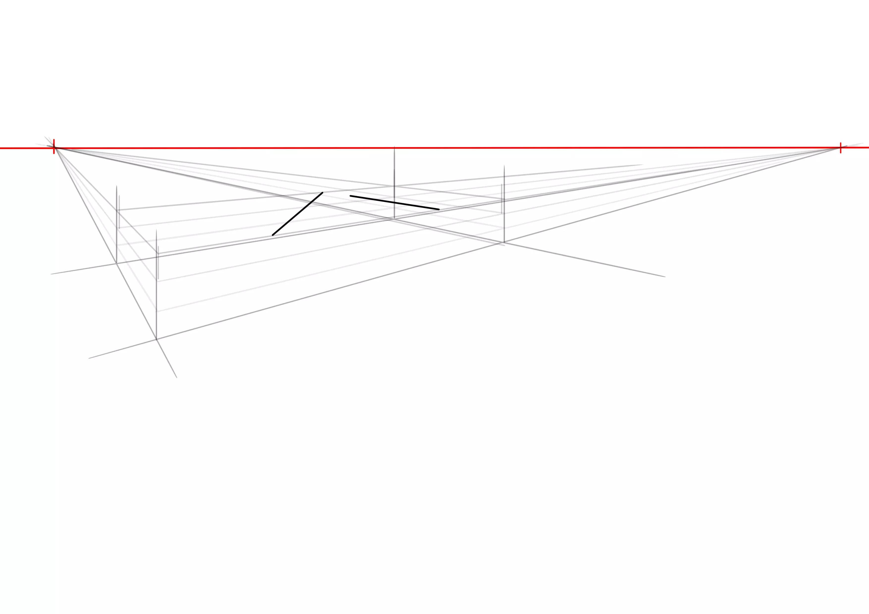 croquis de la zone des coussins du lit