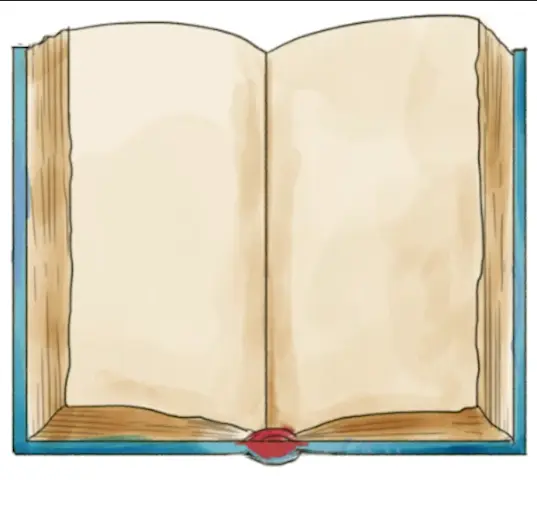 dessiner la charnière d’un livre ouvert