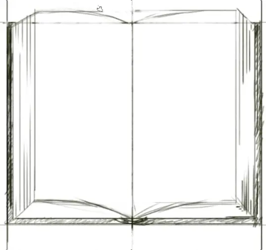 dessiner la structure d’un livre ouvert