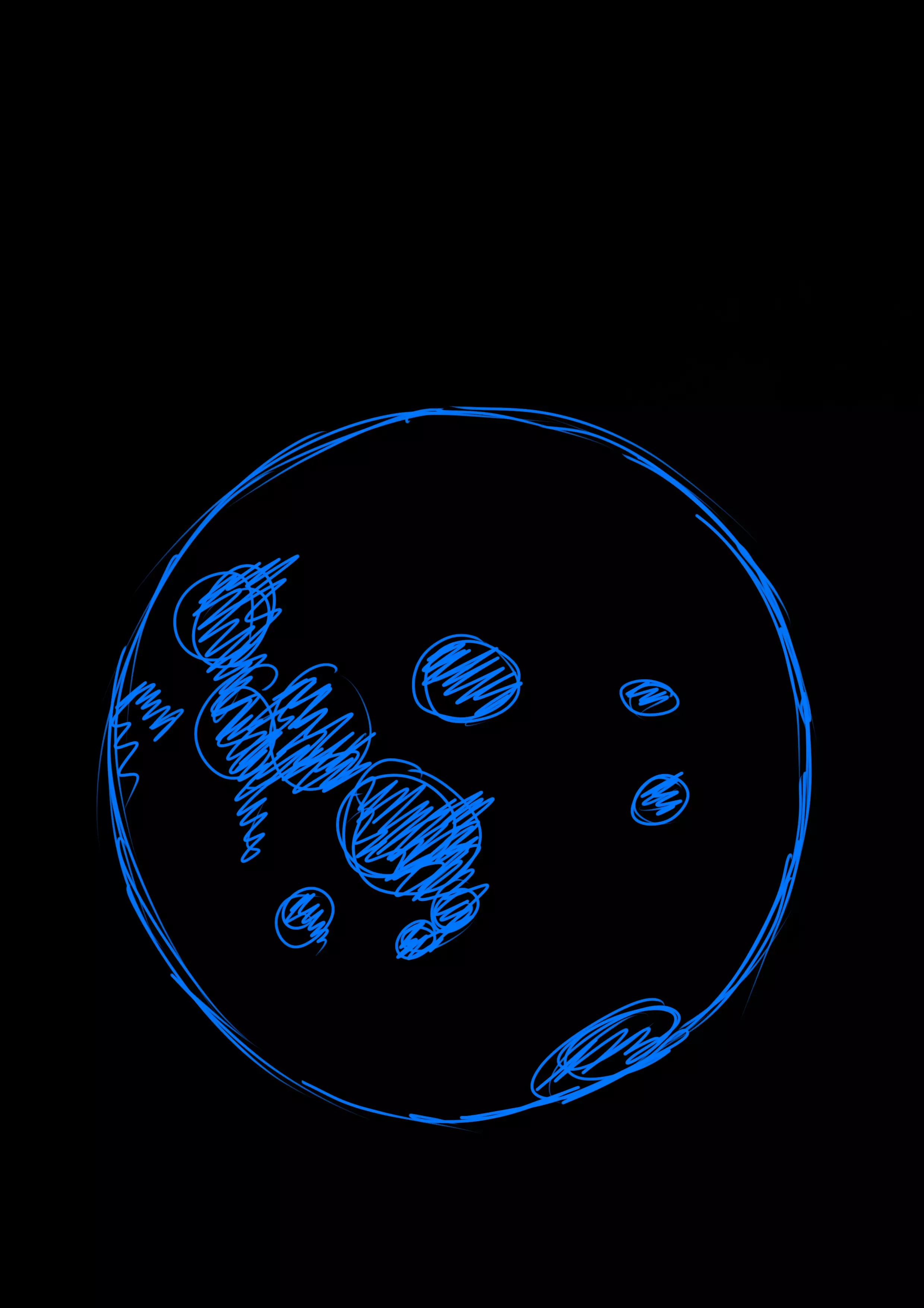 croquis des creux d’une lune