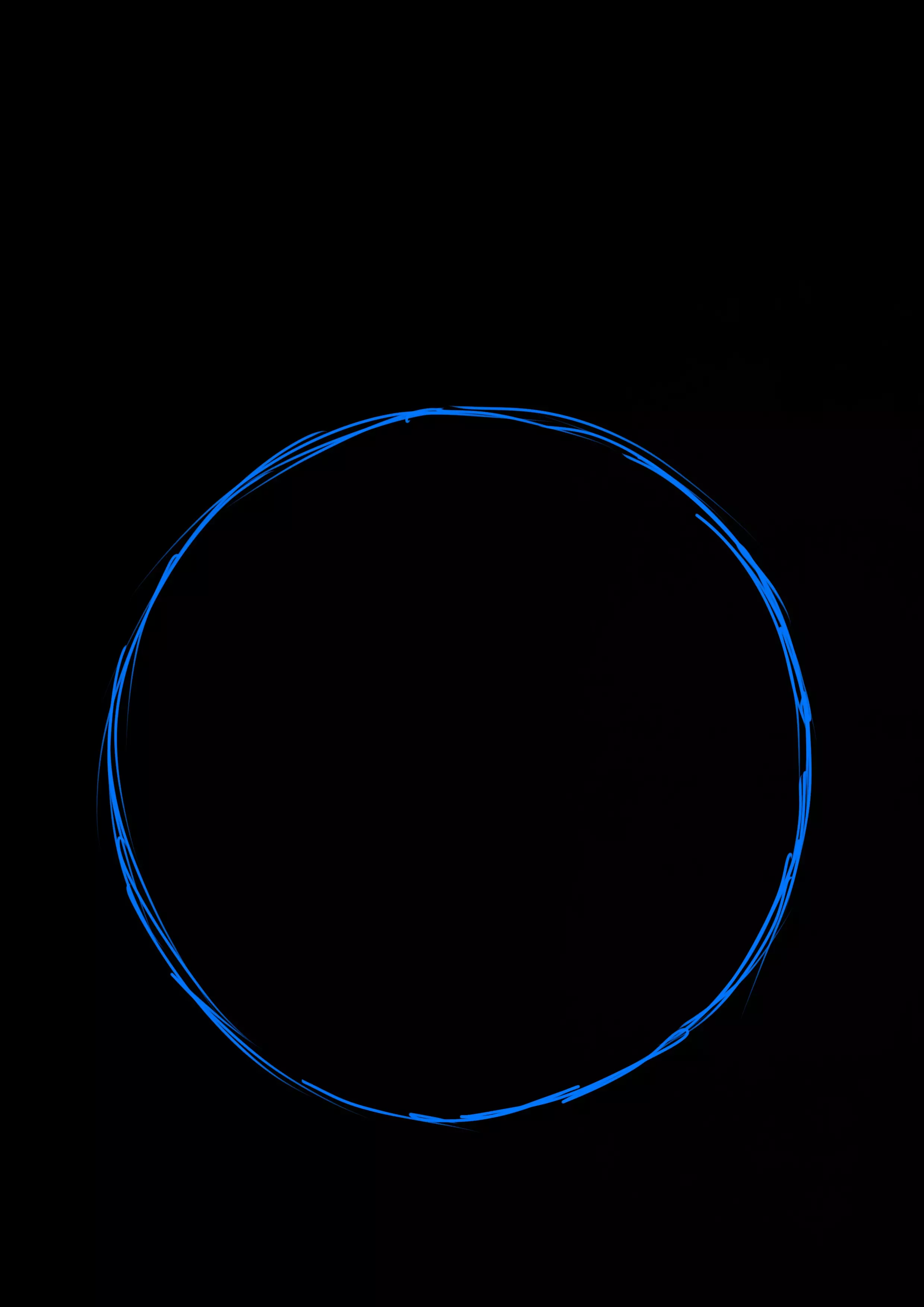 croquis d’un rond pour la forme de la lune