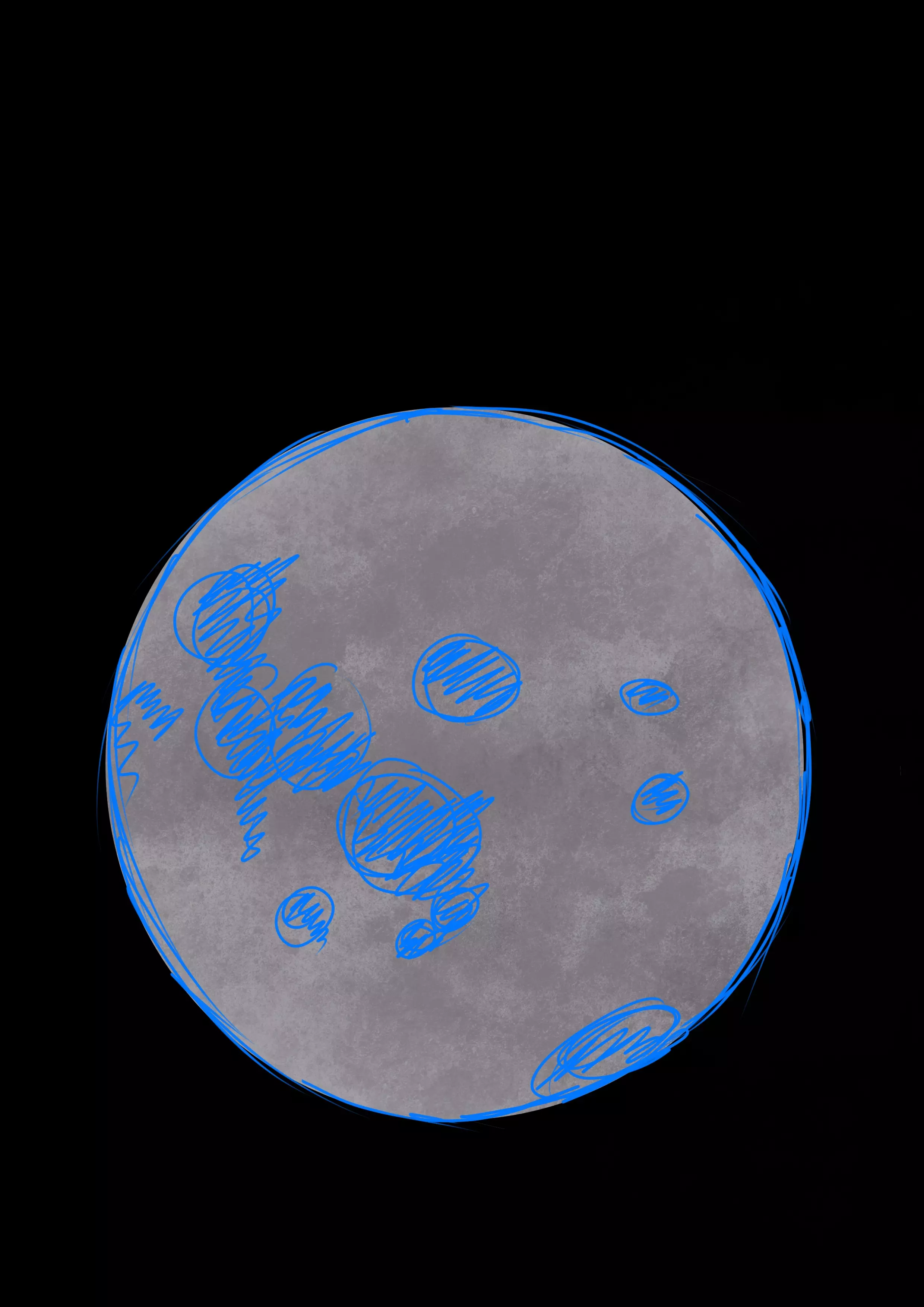 ajoute de teinte plus foncé sur la surface de la lune 2