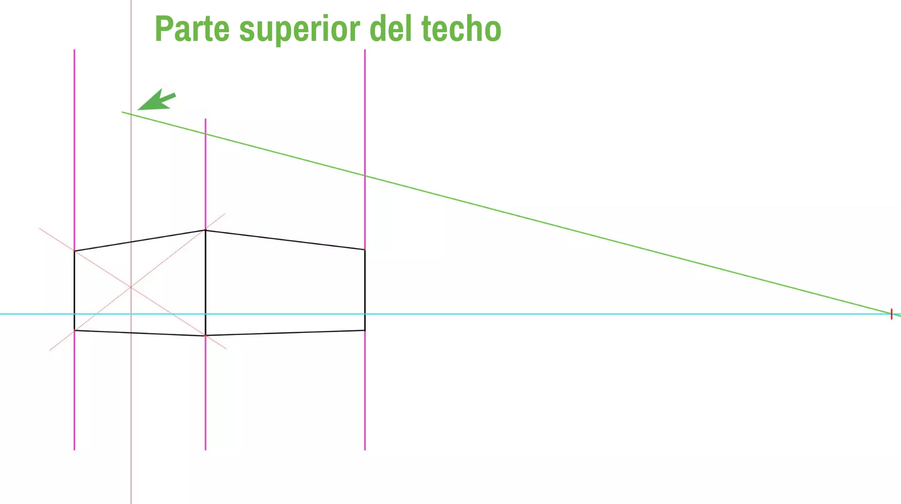 dibujo de la parte superior del techo de una casa