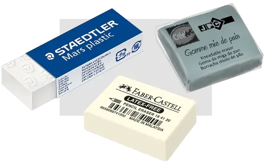 la gomme pour le kit du débutant en dessin