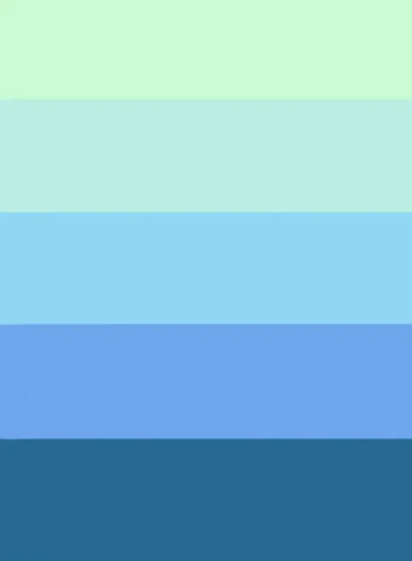 la palette de couleurs pour dessiner la mer