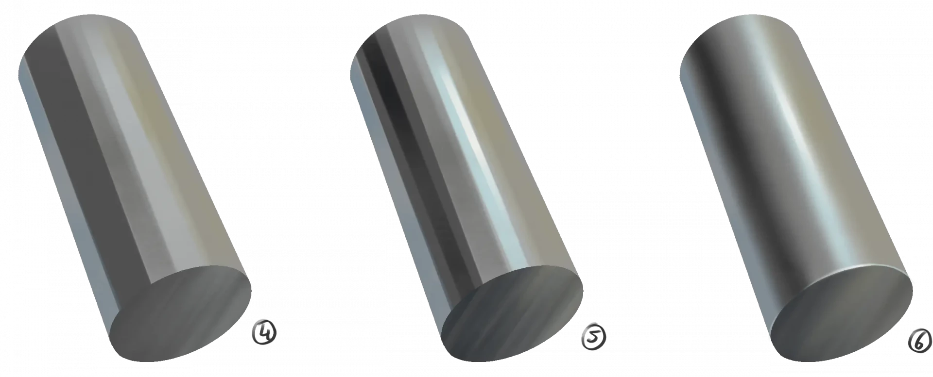 dessiner un métal lisse