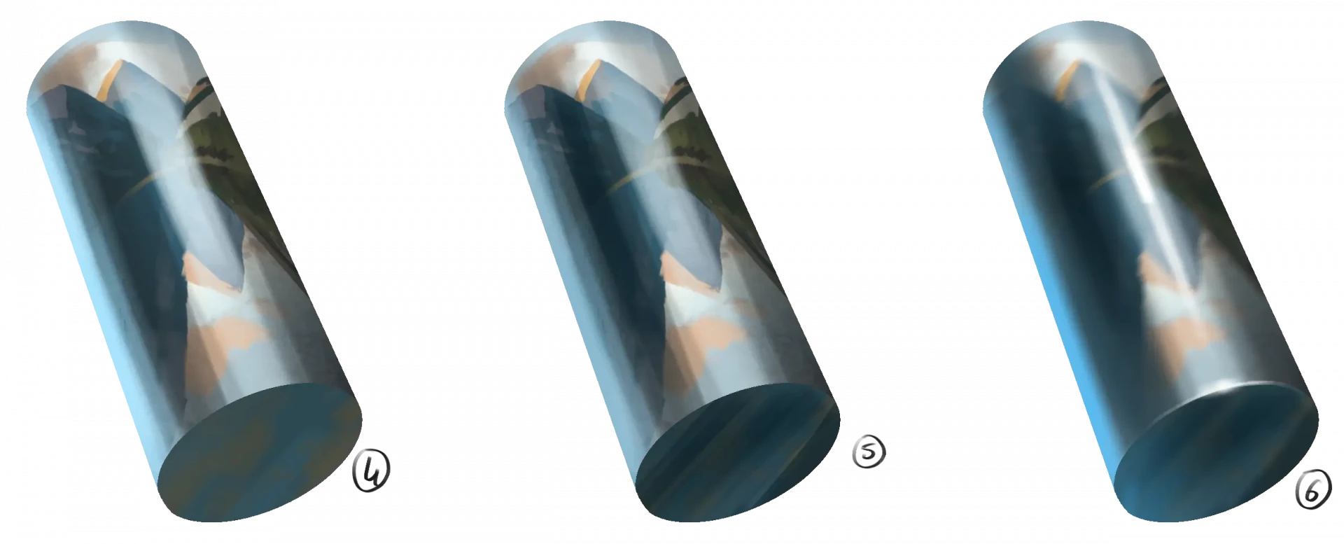 dessiner un métal poli