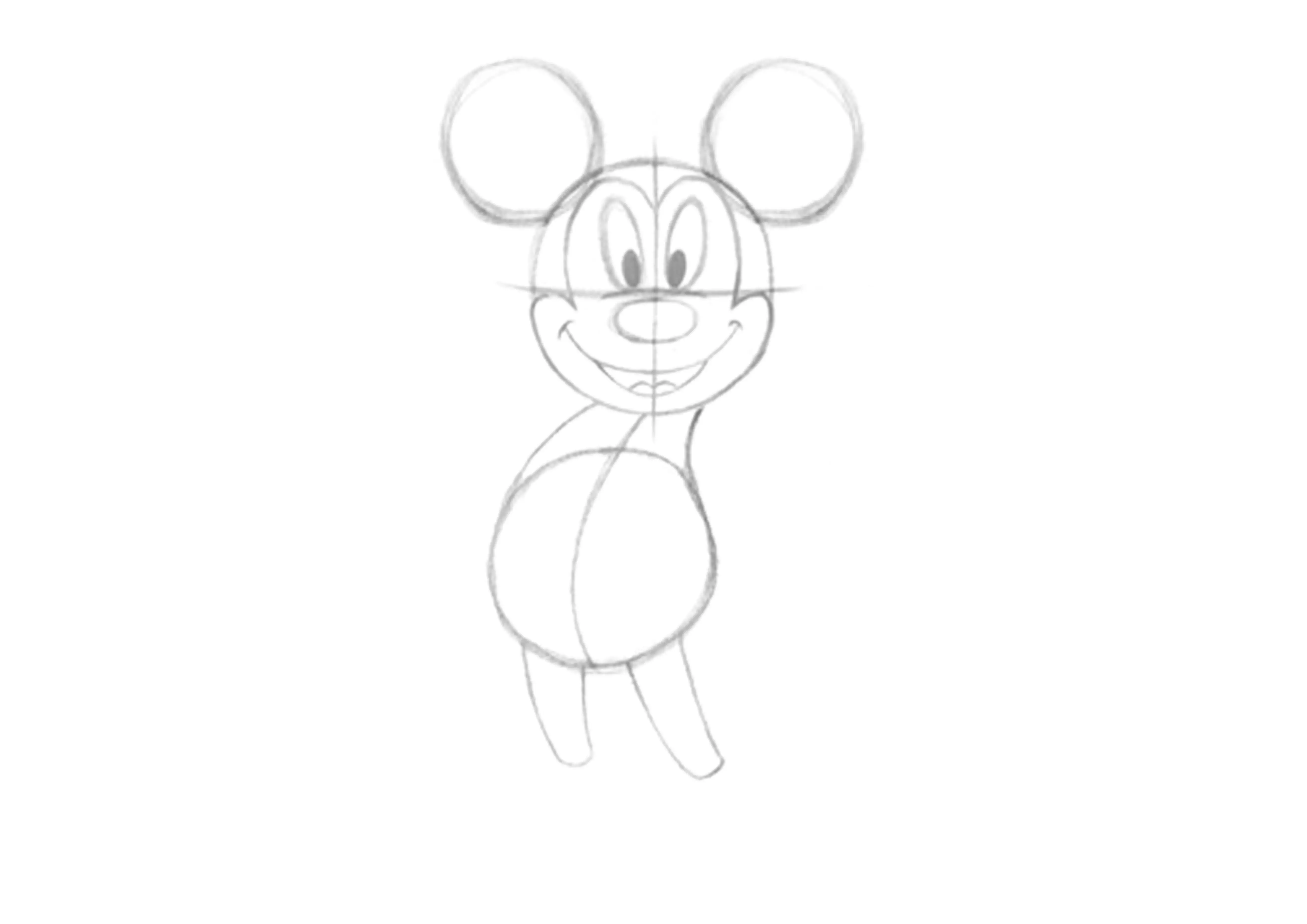 dessin du corps de mickey